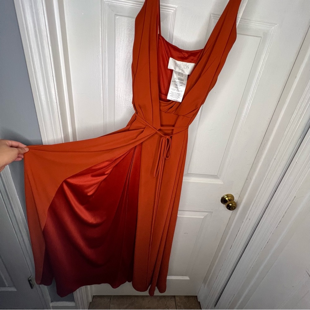 David’s Bridal Georgette Wrap Dress Size 2 - Picture 11 of 12